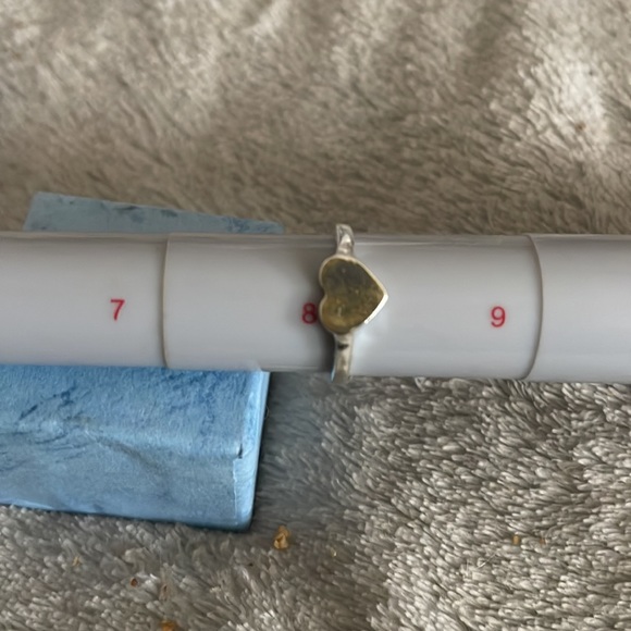 New Sterling Silver Handmade Bohemian Solid Heart Signet Minimalist Ring - Picture 6 of 6